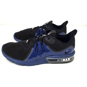 Nike Shoes Men 11 Air Max Sequent 3 Black Royal Blue Running Sneakers AJ1706-001